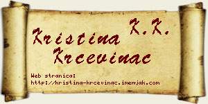 Kristina Krčevinac vizit kartica
